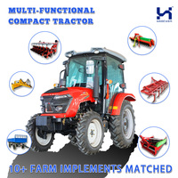 Tracteurs agricoles 4x4 de 80 CV avec cabine, moteur à engrenages et pompe, directement de Chine