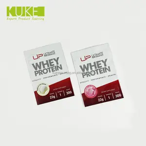 Kostenlose Proben Aluminium isolieren Molke protein pulver 3 Seiten verschluss beutel Beutel Reiß verschluss verpackung