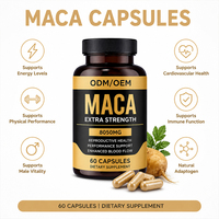 Capsules de Maca Haute Puissance, Poudre de Racine de Maca Noire, Rouge et Jaune, Complément pour l'Endurance Masculine, OEM ODM, Emballage Personnalisé, Vente en Gros