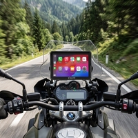 Écran de moto portable Carpuride à dégagement rapide 1024x600, affichage caméra, navigation GPS, 7 pouces, CarPlay sans fil, étanche