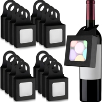 Boîtes cadeaux rigides en papier kraft biodégradable et écologique pour bouteilles de vin, avec fenêtre portable, personnalisables par marquage à chaud, pour aliments et collations