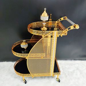 <span class=keywords><strong>รถ</strong></span>เข็นเสิร์ฟชาและอาหารสไตล์ตะวันออกกลางสุดหรูหราแบบเรโทร ขายดีข้ามพรมแดน จากโรงงานผู้ผลิตโดยตรง - Product Image 4