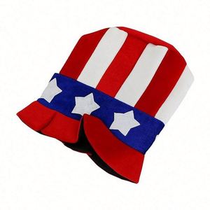 Chapeau haut de forme Uncle Sam, drapeau américain pour la fête de l'indépendance, chapeau de fête de carnaval, pour l'extérieur, unisexe, adulte - Product Image 5