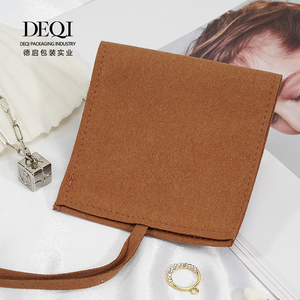DEQI Custom logo square Microfiber Velvet Pouch Bag <b>Envelope</b> Style for Premium Jewelry Storage Jewelry <b>Gift</b> Packaging Pouches - Product Image 5