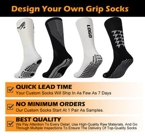 <span class=keywords><strong>Calcetines</strong></span> Deportivos <span class=keywords><strong>Antideslizantes</strong></span> de Calidad para Hombre, Diseño Personalizado con Logotipo en la Parte Inferior, <span class=keywords><strong>Calcetines</strong></span> de Fútbol con Agarre - Product Image 2