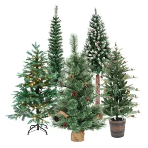 Witte Magische Afstandsbediening Intrekbare Kerstboom Kerstversieringen Voor In De Boom