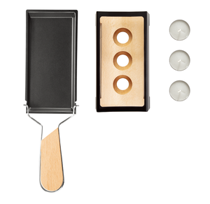 Grill <span class=keywords><strong>Raclette</strong></span> Portable d'Intérieur en Acier Moderne Thermolaqué avec 3 Brûleurs et Dispositif de Sécurité Flamme pour le Camping et les Voyages - Product Image 2