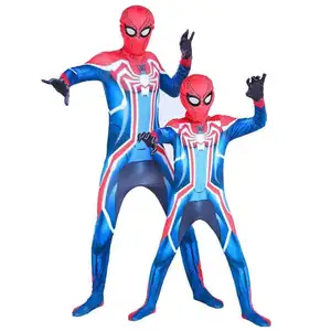 ชุด Spider-Man ซูเปอร์ฮีโร่สำหรับเด็ก,ชุด Spider-Man คอสเพลย์เครื่องแต่งกายเทศกาลฮาโลวีนสำหรับเด็กผู้ชายชุดใหม่ล่าสุด