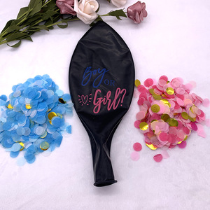 Avec carte en papier-<span class=keywords><strong>Ballon</strong></span> de révélation de sexe de 36 pouces avec <span class=keywords><strong>confettis</strong></span> Fille ou garçon Ballons en latex - Product Image 4