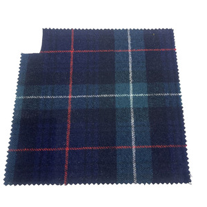 Hot Bán Cổ Điển Sọc Sọc Sọc Màu Xanh Lá Cây Màu Đỏ Len/Polyester Dệt Vải Lông Cừu Cho Quần Áo Sh2402 - Product Image 2