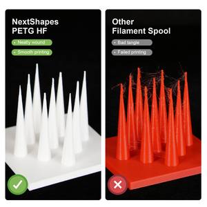 NextShapes ขายส่ง เฟลลาเมนต์ PETG ความเร็วสูงสำหรับเครื่องพิมพ์ 3 มิติ  รีฟิล เฟลลาเมนต์สำหรับเครื่องพิมพ์ 3 มิติ Hf 10 กก. 1 กก. 1.75 มม. เฟลลาเมนต์ PETG - Product Image 5