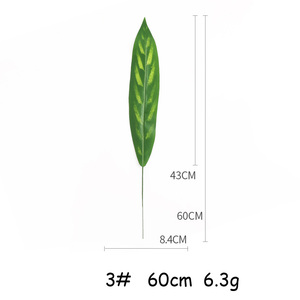 Venta de Fábrica: Hojas Verdes de Seda para Decoración de Bodas, Hojas Artificiales Tropicales - Product Image 5