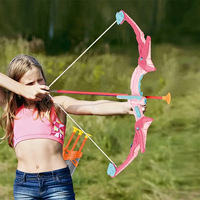 Ensemble arc et flèches pour enfants, jouet de tir à l'arc lumineux avec flèches à ventouses, cible, jouets d'intérieur et d'extérieur