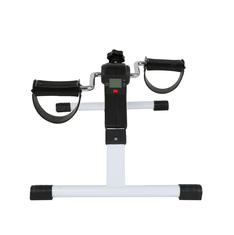 Portable Mini Pedal Exerciser Steel Arm and Leg Trainer LCD Exercise ...
