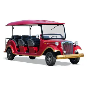 China Manufacturer Cheap 8 Seater Electric Classic Retro Sightseeing Car