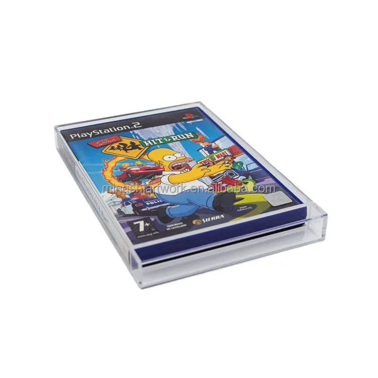 PS2 trò chơi Acrylic hiển thị trường hợp Cartridge Video Trò chơi hiển thị trường hợp acrylic bảo vệ cho Sony PlayStation gamecub