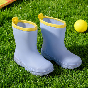 รองเท้าบูทยางกันน้ำเด็กแบบยาวถึงเข่า กันลื่น น้ำหนักเบา ใส่ได้ทั้งเด็กชายและเด็กหญิง สามารถใส่ซับในขนแคชเมียร์ได้ เหมาะสำหรับนักเรียน - Product Image 5