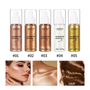 Aceite Corporal Brillante Orgánico de 100 ml, Hidratante, Brillante, Resistente al Agua, Crema Iluminadora, Iluminador, <span class=keywords><strong>Bronceador</strong></span> con Color - Product Image 2