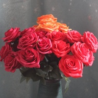 Bouquet de mariage de 10 roses hollandaises, fleurs artificielles douces pour la décoration intérieure et extérieure