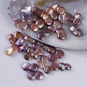 Nouvelles perles d'eau douce pour la création de bijoux, 10-13 mm, naturelles, roses, violettes, perles bouton, perles ovales, perles en vrac pour la vente en gros - Product Image 5