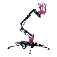 Nacelle élévatrice tractable haut de gamme certifiée CE, portée 10-20m, charge 200kg, pour travaux d'arboriculture