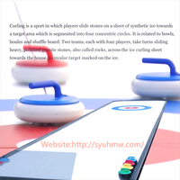 Piste de curling synthétique, planche de curling