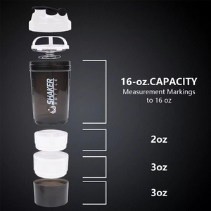Produzione di bottiglie di <span class=keywords><strong>plastica</strong></span> <span class=keywords><strong>Shaker</strong></span> da viaggio per bottiglie di proteine da palestra sportive personalizzate - Product Image 3