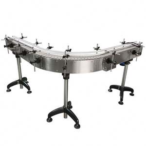 Chaîne de convoyeur à courroie en acier inoxydable sur mesure, courbe, pour lait, cosmétiques, parfums, boissons, sauces - Product Image 4