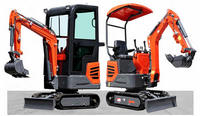Excavator Mini Crawler Gaohong 1,2 Ton Sistem Hidrolik Penuh dengan Motor & Gear Bosch Rexroth, Konstruksi Kompak