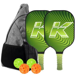 Pickleball Paddles Set With <b>Backpack</b> And Balls Fiberglass Lightweight <b>Training</b> Equipment Standard Shape Mesh Bag Included - Product Image 1