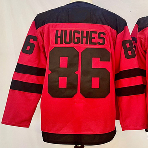 Maillots de hockey cousus pour hommes 30 Martin Brodeur 13 Nico Hischier 86 Jack Hughes - Product Image 2