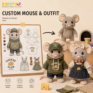 Llavero <span class=keywords><strong>de</strong></span> Ratón <span class=keywords><strong>de</strong></span> Peluche Personalizado y Mini Ratones <span class=keywords><strong>de</strong></span> Peluche, Bajo MOQ, OEM para Regalos Promocionales, Souvenirs, Bolsas y Artículos para Eventos - Product Image 2