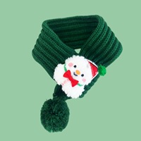 Écharpe tricotée de Noël pour animaux de compagnie, motif Père Noël, bonhomme de neige, renne, sapin, collier pour petit chien ou chat, accessoires de costume d'hiver pour animaux de compagnie