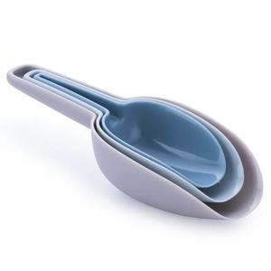 الأكثر مبيعًا مجموعة مغرفة طعام بلاستيكية 3 مكعب ثلج مبتكر مغرفة طعام أدوات مطبخ مع مجرفة دقيق قياس - Product Image 4