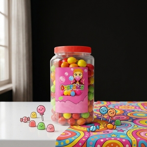 SuperLoves Lot <span class=keywords><strong>de</strong></span> 50 bonbons à mâcher colorés en forme <span class=keywords><strong>de</strong></span> bulles, saveurs <span class=keywords><strong>de</strong></span> fruits assorties, en pot, prêts à consommer, pour fêtes d'enfants, vente en <span class=keywords><strong>gros</strong></span> - Product Image 1