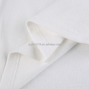 2025 Casual Basic bianco senza maniche in cotone con cinturino sottile ricamato personalizzato da donna <span class=keywords><strong>a</strong></span> coste Top corto t-shirt per il Fitness estivo <span class=keywords><strong>canotta</strong></span> - Product Image 6