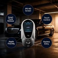 KAIFUTE CF700 Layar Sentuh Aluminium Alloy 4-Tombol Kunci Mobil Pintar Sentuh/Perak/Hitam/Garansi 1 Tahun/Kompatibel dengan Berbagai Jenis