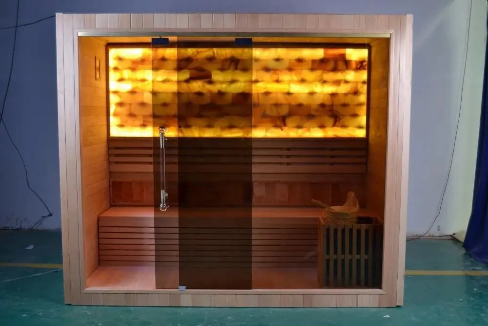 Best selling products dry Steam himalayan salt blocks sauna cabin