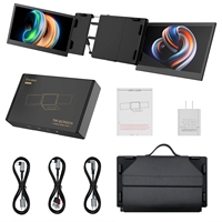 Moniteur portable 13.3 "Rotation à 360 ° pour ordinateur portable anti-éblouissement alimenté par USB Extension à double écran Compatible Mac Book/Dell XPS/ThinkPad