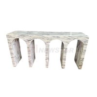 Newstar Console de table d'entrée en pierre d'alto Calacatta en marbre personnalisé au design moderne et simple