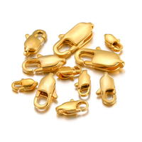 Pas de ternissement en acier inoxydable plaqué or perroquet boucle homard fermoirs d'extrémité pour collier bijoux Bracelet fabrication