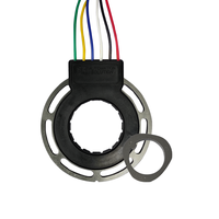 Encodeur annulaire numérique de précision IP69 résistant à l'huile, à la poussière, au sel et à la corrosion, 12, 14, 16 bits, pour l'industrie navale, diamètre extérieur 74 mm
