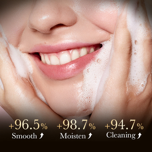 Nettoyant visage à l'acide hyaluronique ZOZU 100g, marque privée, peau propre sans sensation de tiraillement, avec or 24 carats - Product Image 5