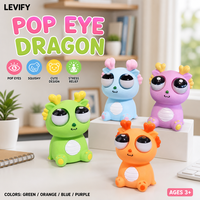 Jouet Squishy Dragon 3D Créatif à Yeux qui Saillissent, Anti-stress, Jouet Fidget Dragon Mignon, Squishy à Effet Craquelé