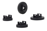Aimant en pot noir revêtu de caoutchouc, puissant, avec filetage M6, 22mm 34mm 43mm 66mm 88mm, prix usine