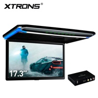 XTRONS17.3 pulgadas FHD ultrafino Digital TFT 16:9 Monitor montado en el techo con altavoces estéreo incorporados y entrada HD