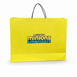Yellow Cartoon <strong>Minion</strong> Style Paper Bag Coated Art Paper Paper Rope Handle Kids Gift Toy Merchandise Holiday Present Packaging - Product Image 2