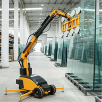 Robot de montage de vitres de façade autopropulsé, élévateur à ventouses sur roues à garde au sol réglable