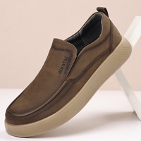 Prêts à expédier – Mocassins pour hommes en microfibre, à enfiler, semelle plate en caoutchouc moussé, doublure en polyester – Vente en gros, faible MOQ, livraison rapide