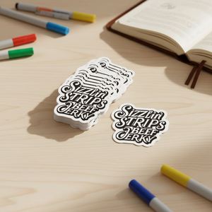 Custom Transparent PVC Waterproof <b>Vinyl</b> Cup Sticker <b>Decal</b> Logo Printing Die Cut Qicai - Product Image 1